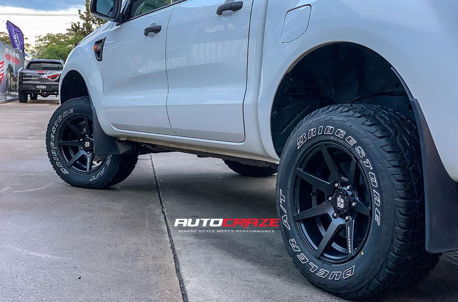 FORD RANGER AVALANCHE MATTE BLACK FRONT MILLED